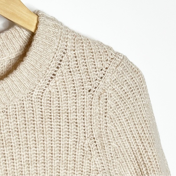 Athleta Sierra Crew Knit Wool Blend Sweater Beige Small - Picture 8 of 12